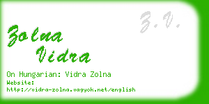 zolna vidra business card